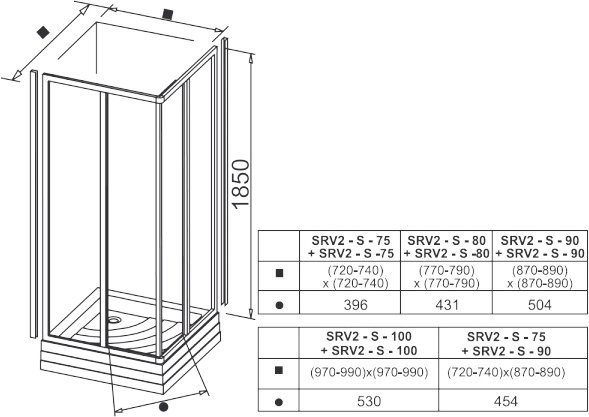 SRV2-80 S белый, транспарент, Supernova дверь для комбинации со второй дверью (СНИМАЕТСЯ С ПРОИЗВОДСТВА). Фото 2