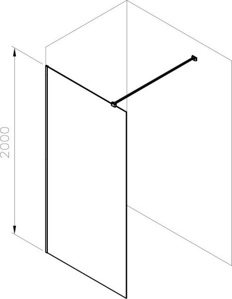 ST Walk-In Wall AIR 900 блестящий + транспарент (W SET 1200 мм входит в комплект). Фото 2