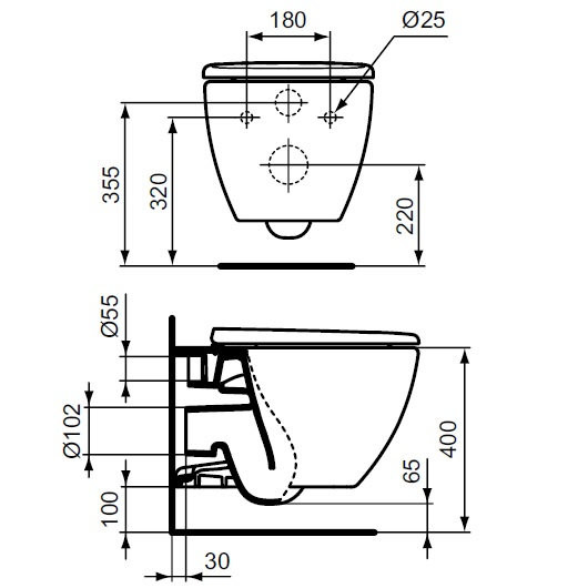 ST007901 CЕТ унитаз T007901 + сиденье Tesi T352701. Фото 2
