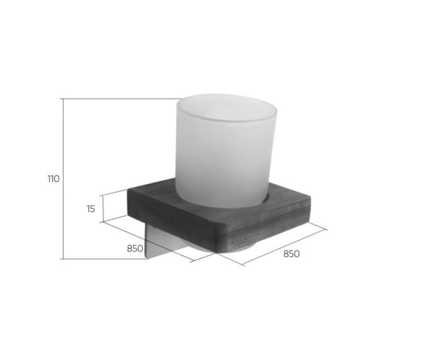 Стакан для ванной комнаты Bronze de Luxe FOREST 10704C, матовый хром. Фото 2