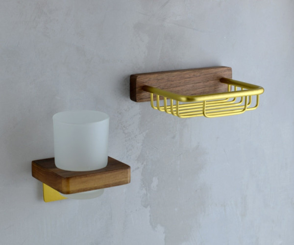 Стакан для ванной комнаты Bronze de Luxe FOREST 10704G, матовое золото. Фото 4