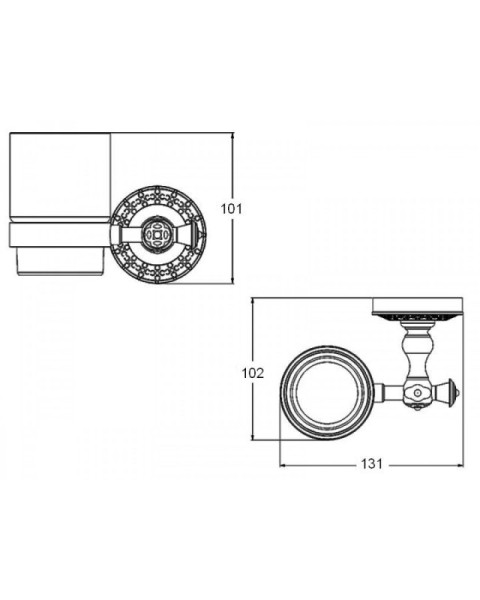 Стакан для ванной комнаты Bronze de Luxe WINDSOR K25006, бронза. Фото 2