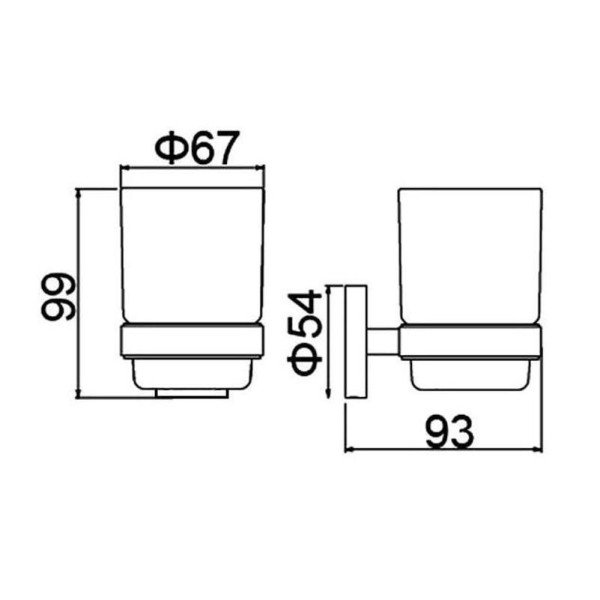 Стакан для ванной комнаты D-Lin D210222, черный. Фото 2