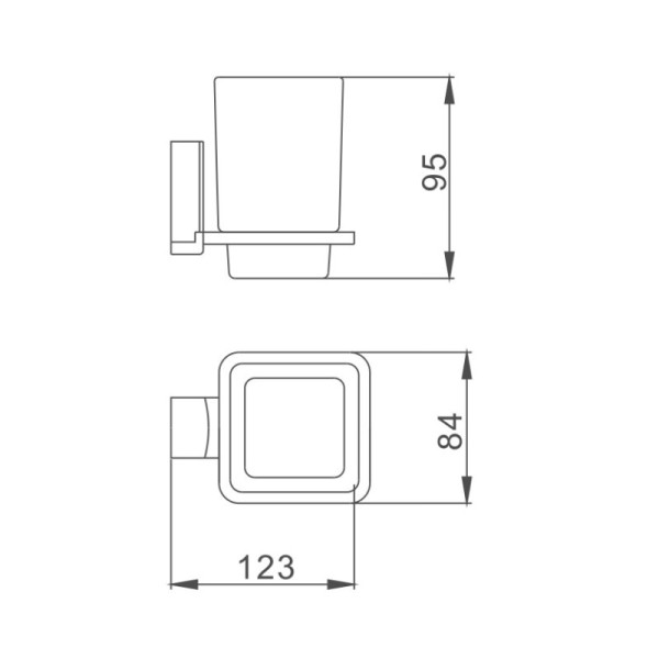 Стакан для ванной комнаты D-Lin D210330, хром. Фото 2