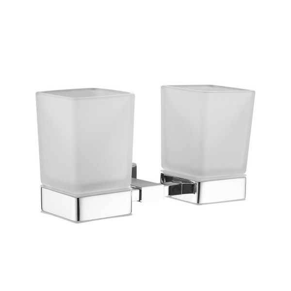 Стакан для ванной комнаты двойной BELZ B90208, хром. Фото 1
