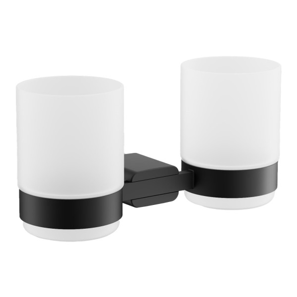 Стакан для ванной комнаты двойной BELZ B90908, черный. Фото 1