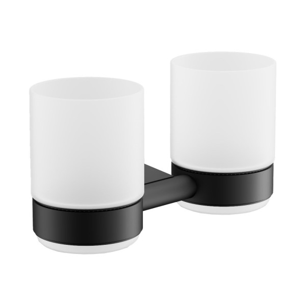 Стакан для ванной комнаты двойной BELZ B91408, черный. Фото 1