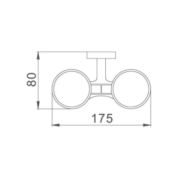 Стакан для ванной комнаты двойной D-Lin D212222, черный. Фото 2
