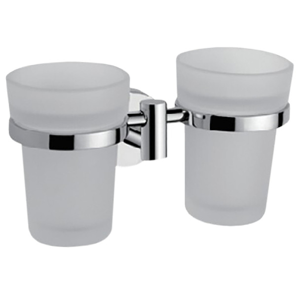 Стакан для ванной комнаты двойной Haiba HB1708, хром. Фото 1
