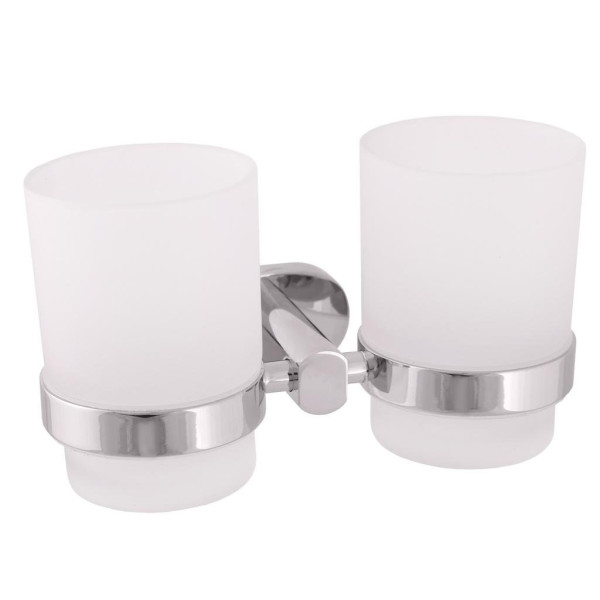 Стакан для ванной комнаты двойной Rav Slezak YUKON YUA0202, хром. Фото 1