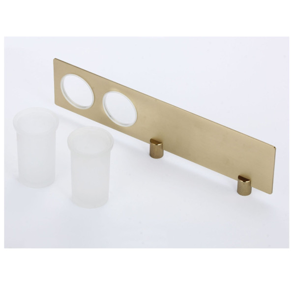 Стакан для ванной комнаты двойной Savol S-002168C, матовое золото. Фото 5