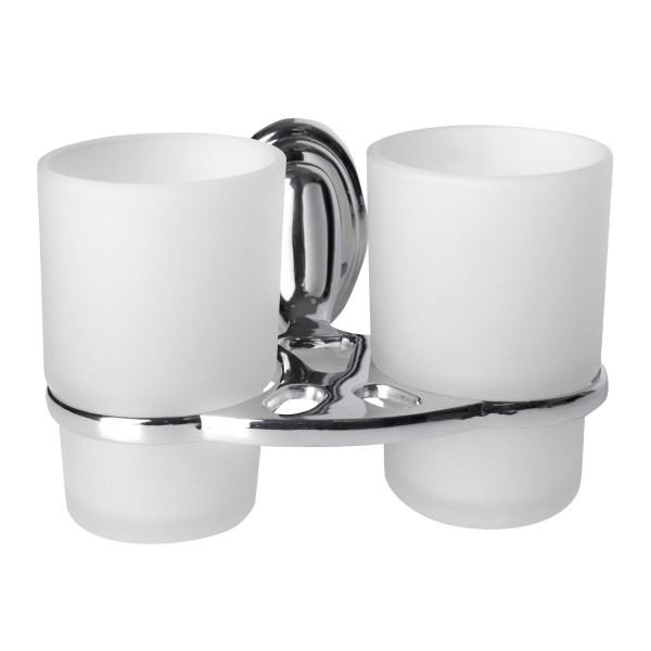 Стакан для ванной комнаты двойной Savol S-003168, хром. Фото 1