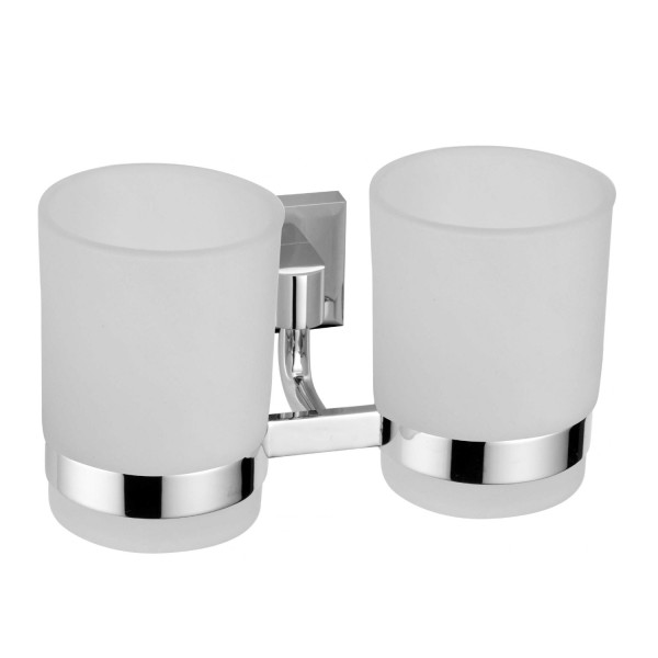 Стакан для ванной комнаты двойной Savol S-009568, хром. Фото 1