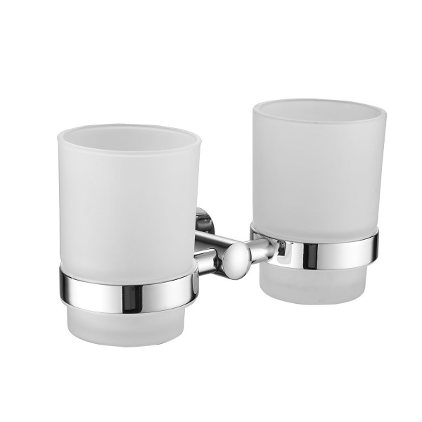 Стакан для ванной комнаты двойной Shevanik SG5122, хром. Фото 1