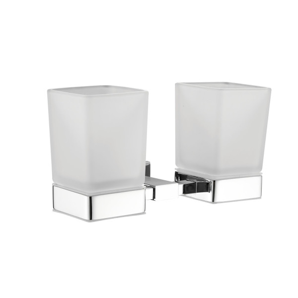 Стакан для ванной комнаты двойной Shevanik SG5622, хром. Фото 1