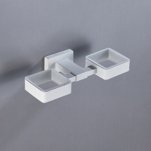 Стакан для ванной комнаты двойной Shevanik SG5622C, белый. Фото 5