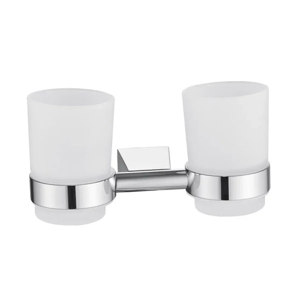 Стакан для ванной комнаты двойной Shevanik SG5722, хром. Фото 1
