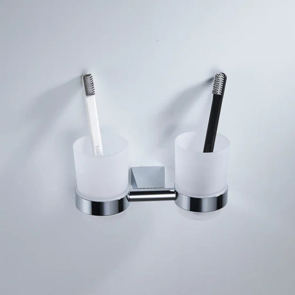 Стакан для ванной комнаты двойной Shevanik SG5722, хром. Фото 3