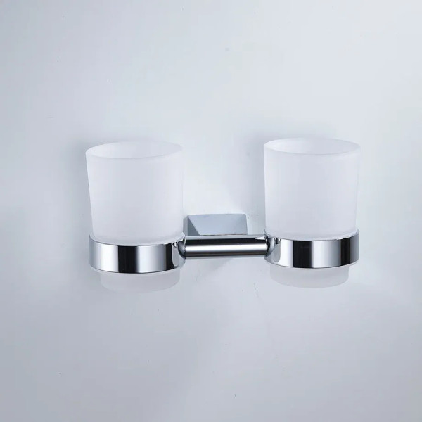 Стакан для ванной комнаты двойной Shevanik SG5722, хром. Фото 4