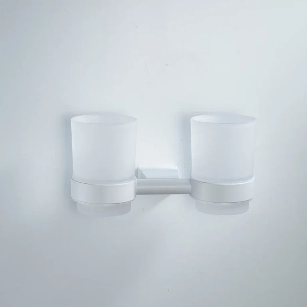 Стакан для ванной комнаты двойной Shevanik SG5722C, белый. Фото 4