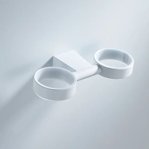 Стакан для ванной комнаты двойной Shevanik SG5722C, белый. Фото 5