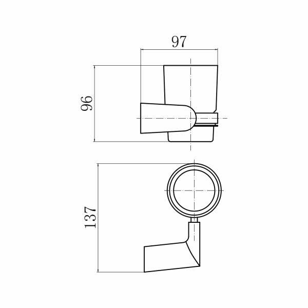 Стакан для ванной комнаты FASHUN A1806-8, белый. Фото 2