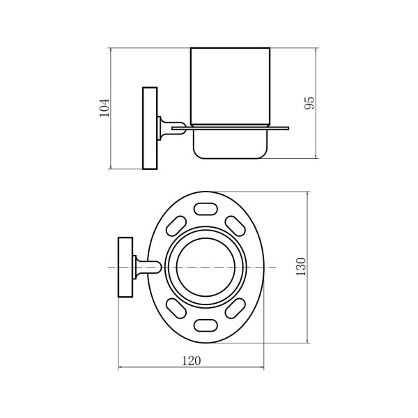 Стакан для ванной комнаты FASHUN A1906-1, хром. Фото 2