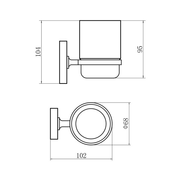 Стакан для ванной комнаты FASHUN A1906, хром. Фото 2