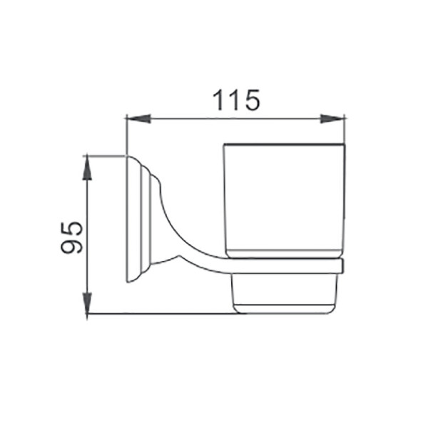 Стакан для ванной комнаты Haiba HB1506, хром. Фото 2