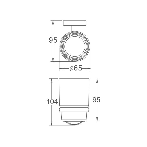 Стакан для ванной комнаты Haiba HB8706, черный. Фото 2