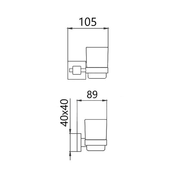 Стакан для ванной комнаты Maretti Umbria Black UMB541P45, черный. Фото 2