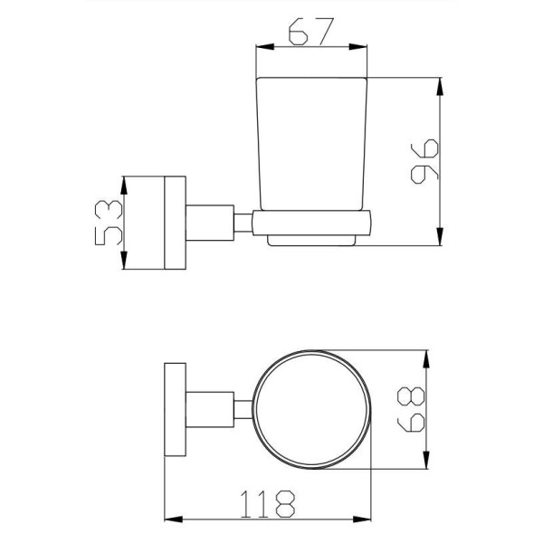 Стакан для ванной комнаты Rav Slezak COLORADO COA0201Z, золото. Фото 2