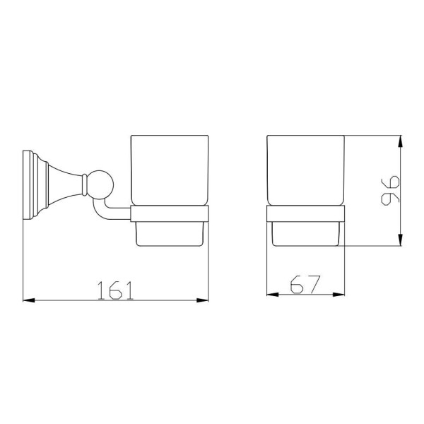 Стакан для ванной комнаты Rav Slezak MORAVA MKA0201, хром. Фото 2
