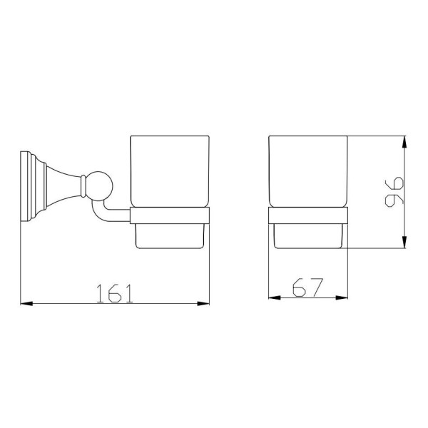 Стакан для ванной комнаты Rav Slezak MORAVA MKA0201B, белый. Фото 2