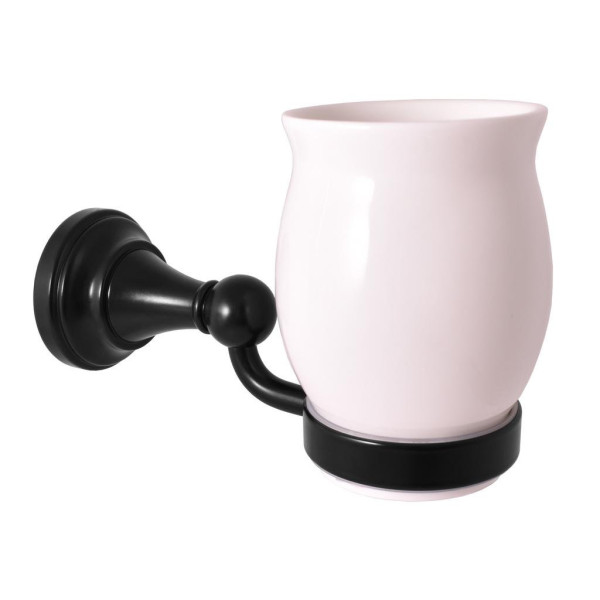 Стакан для ванной комнаты Rav Slezak MORAVA MKA0201CMAT, черный. Фото 1