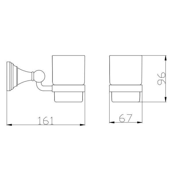 Стакан для ванной комнаты Rav Slezak MORAVA MKA0201CMAT, черный. Фото 2