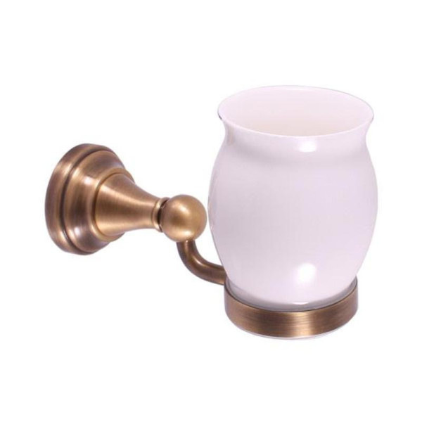 Стакан для ванной комнаты Rav Slezak MORAVA MKA0201SM, бронза. Фото 1