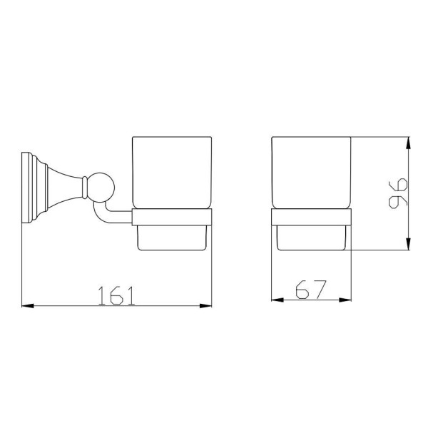 Стакан для ванной комнаты Rav Slezak MORAVA MKA0201SM, бронза. Фото 2