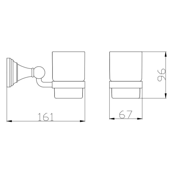 Стакан для ванной комнаты Rav Slezak MORAVA MKA0201Z, золото. Фото 2