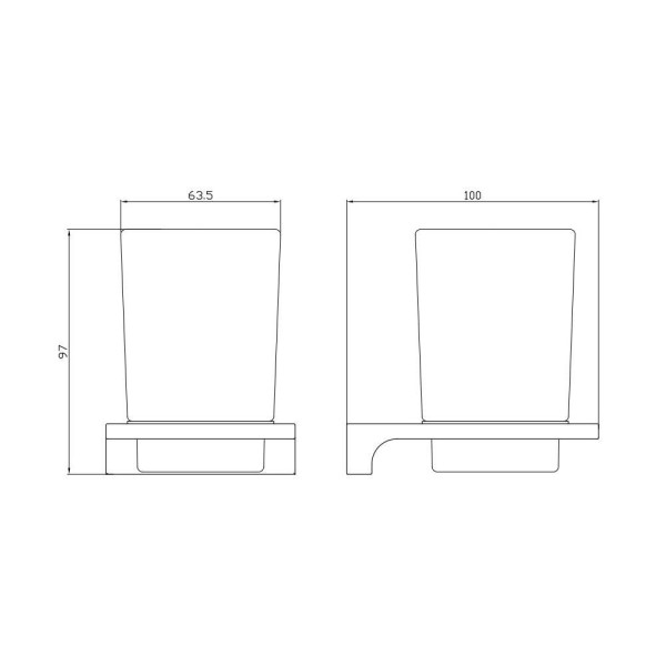 Стакан для ванной комнаты Rav Slezak NIL NLA0201, хром. Фото 2