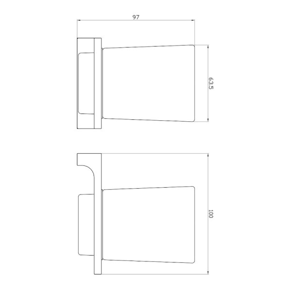 Стакан для ванной комнаты Rav Slezak NIL NLA0201Z, золото. Фото 2