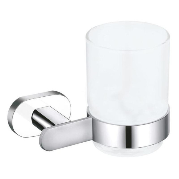 Стакан для ванной комнаты Rav Slezak YUKON YUA0201CB, хром/белый. Фото 1