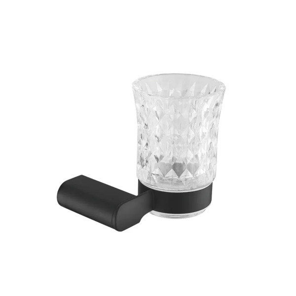 Стакан для ванной комнаты Rose RG1712H, черный. Фото 1