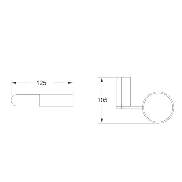 Стакан для ванной комнаты Rose RG1712T, пепельный. Фото 2