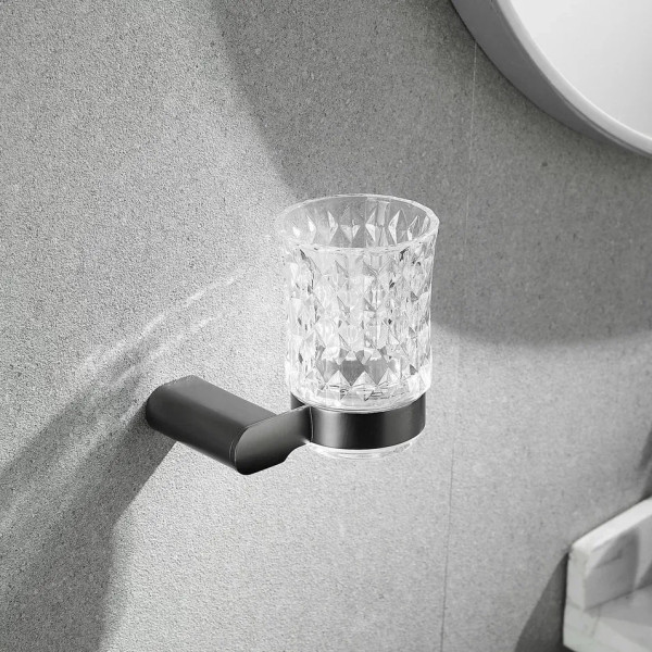 Стакан для ванной комнаты Rose RG1712T, пепельный. Фото 5