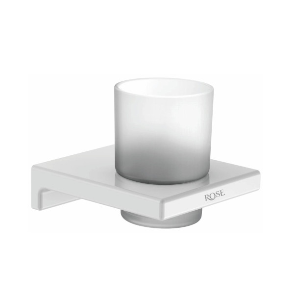 Стакан для ванной комнаты Rose RG1812C, белый. Фото 1