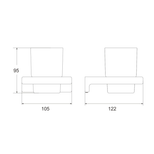 Стакан для ванной комнаты Rose RG1812C, белый. Фото 2