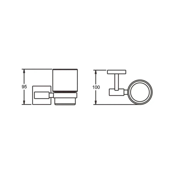 Стакан для ванной комнаты Rose RG3012H, золото/черный. Фото 2