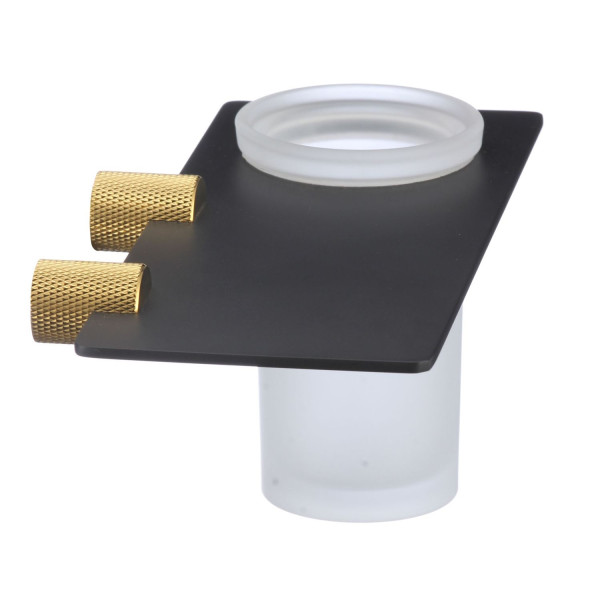 Стакан для ванной комнаты Savol S-002158HB, черный/золото. Фото 3