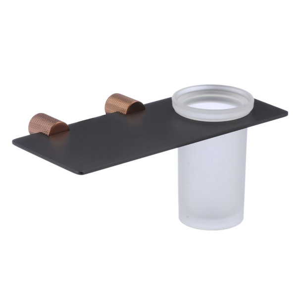 Стакан для ванной комнаты Savol S-002158HD, черный/бронза. Фото 1